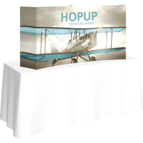 Hopup 5ft Curved Tabletop Tension Fabric Display