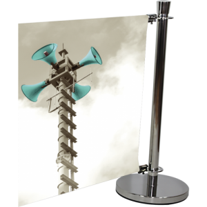 Cafe barrier indoor/outdoor banner stand system extension kit